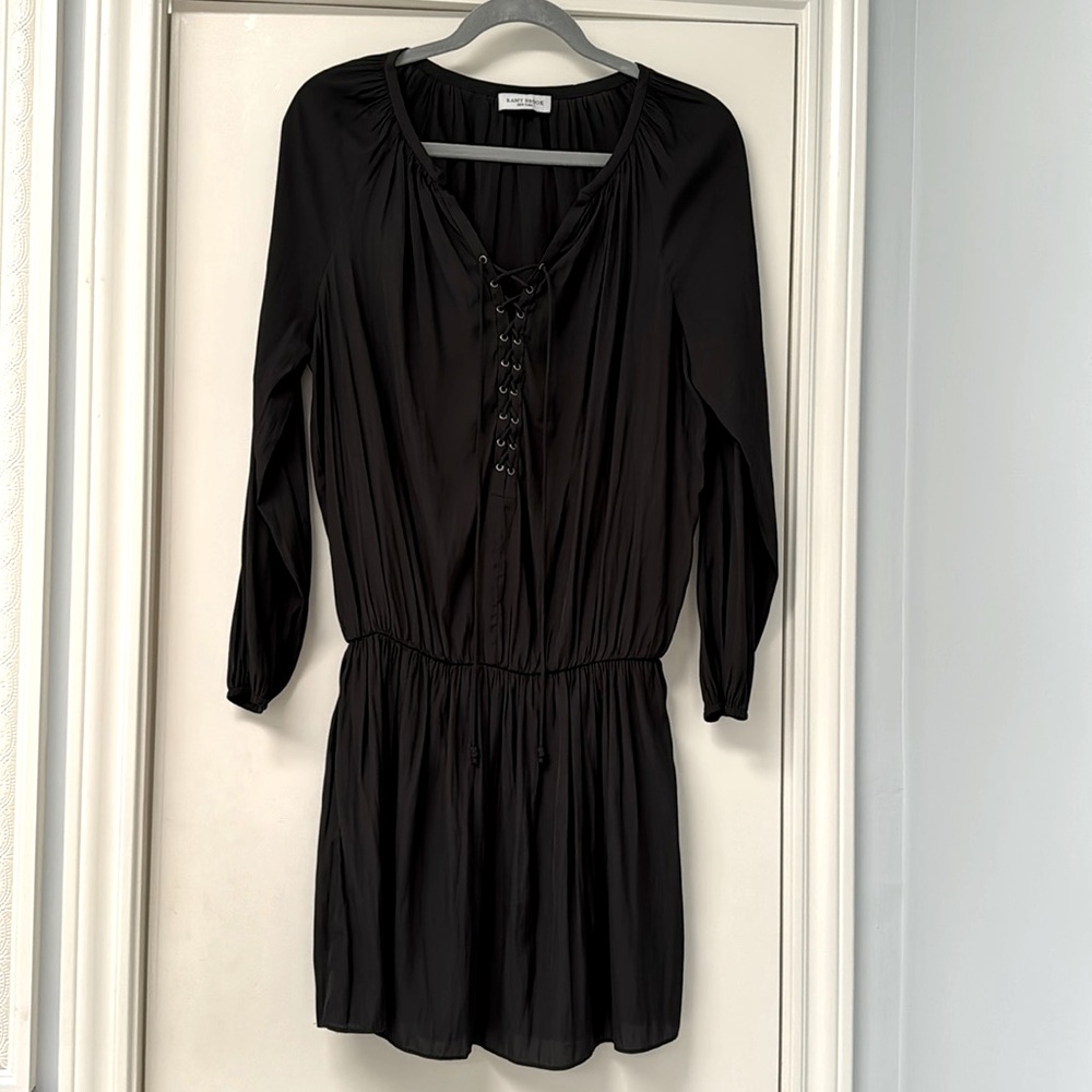 RAMY BROOK- black flowy long sleeved midi dress